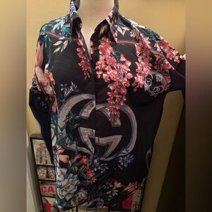 Fashion GG Floral Black Shirt